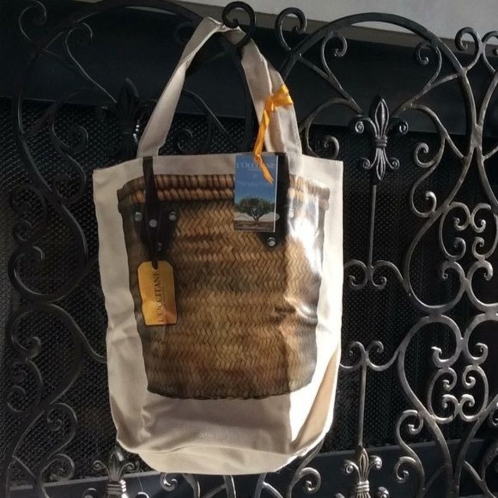 L’Occitane Second Nature Basket Tote Bag NWT